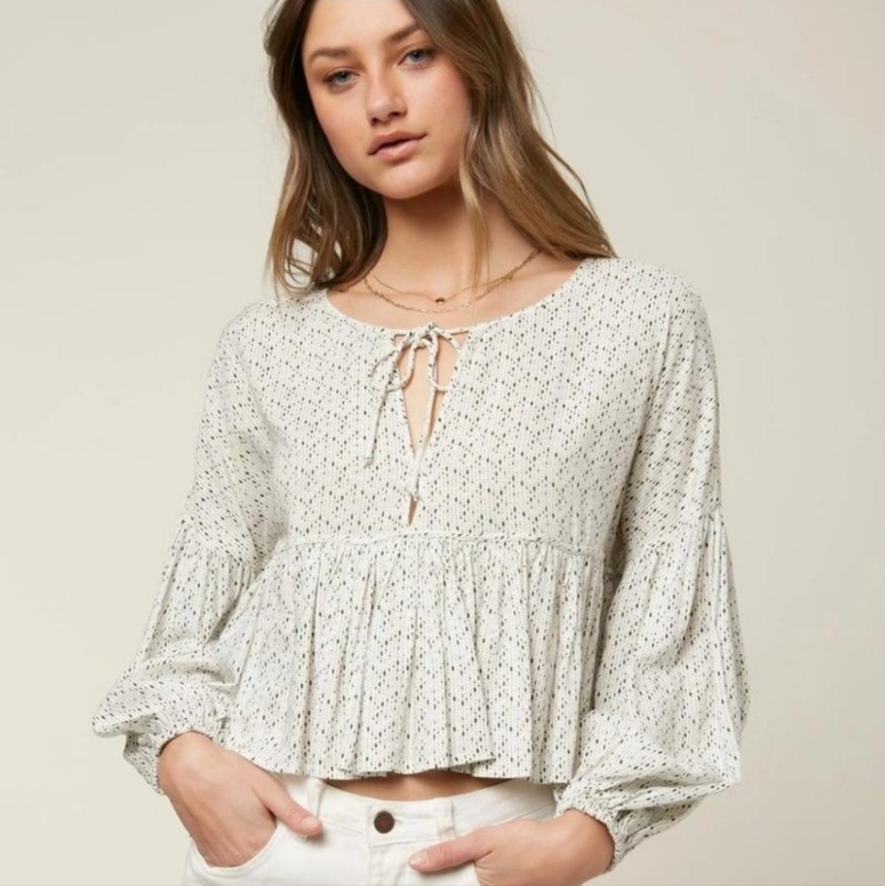 O'niell Rosie Dot Long Sleeve Blouse